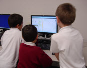 Students learn Internet skills using TechnoJourney computer project.