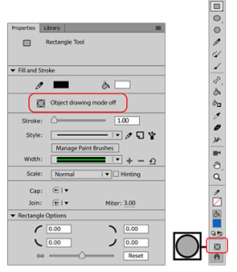 object drawing Animate CC