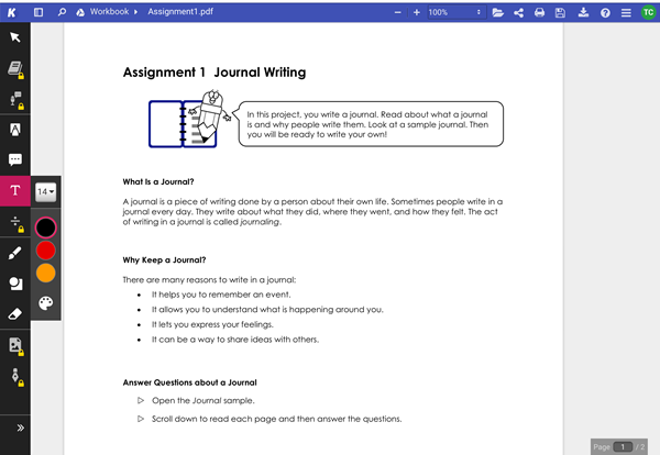 view the TechnoKids worksheet