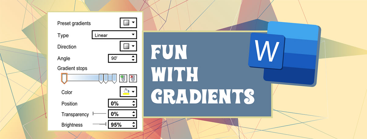 Fun with Gradients in Microsoft Word - TechnoKids Blog
