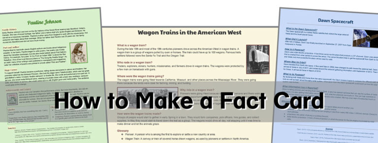 how to make a fact card