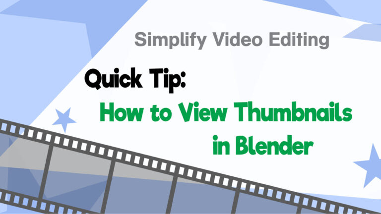 thumbnails in blender