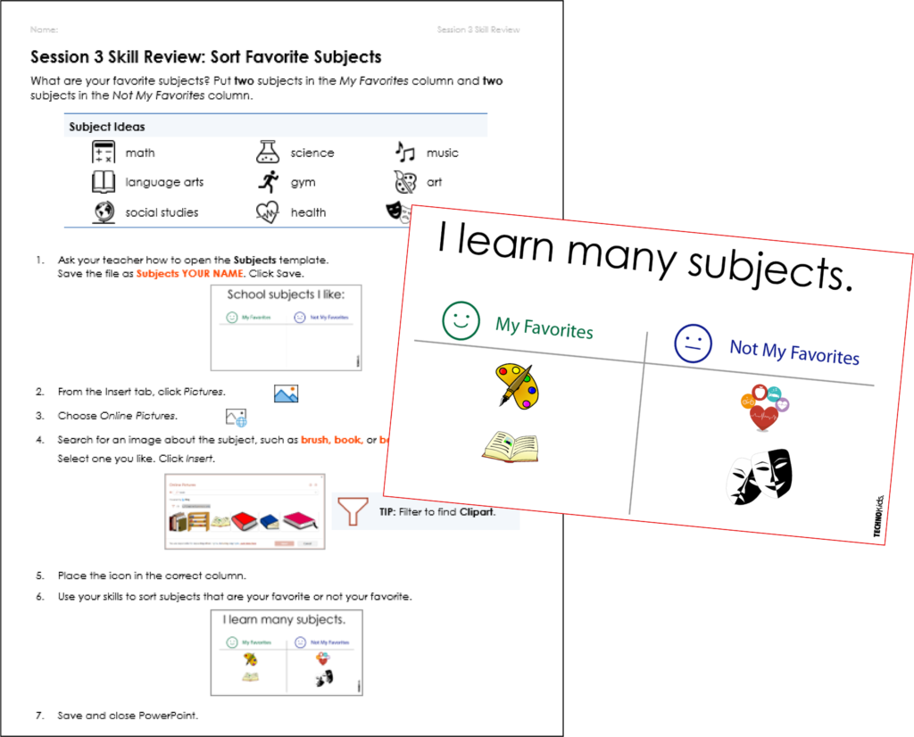 skill review digital literacy for kids