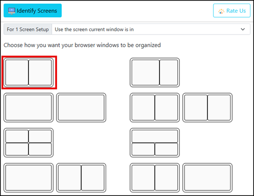 chrome split screen layout