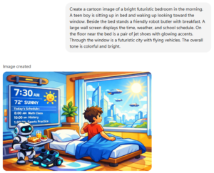 image of a futuristic city created using Gen AI.